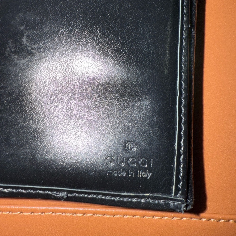 Gucci Microguccissima Jackie Piston Lock Authentic Leather Wallet in Black - Picture 7 of 14